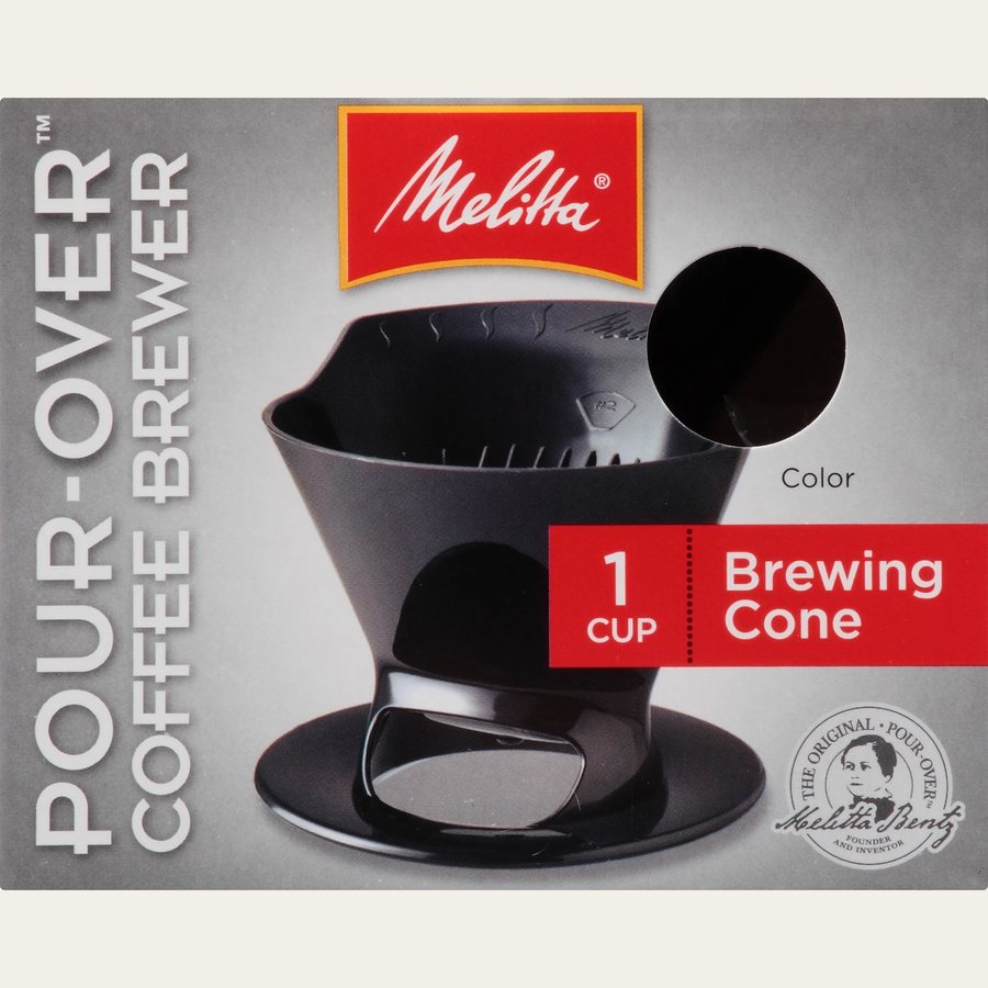 Melitta black plastic one-cup pour-over cone